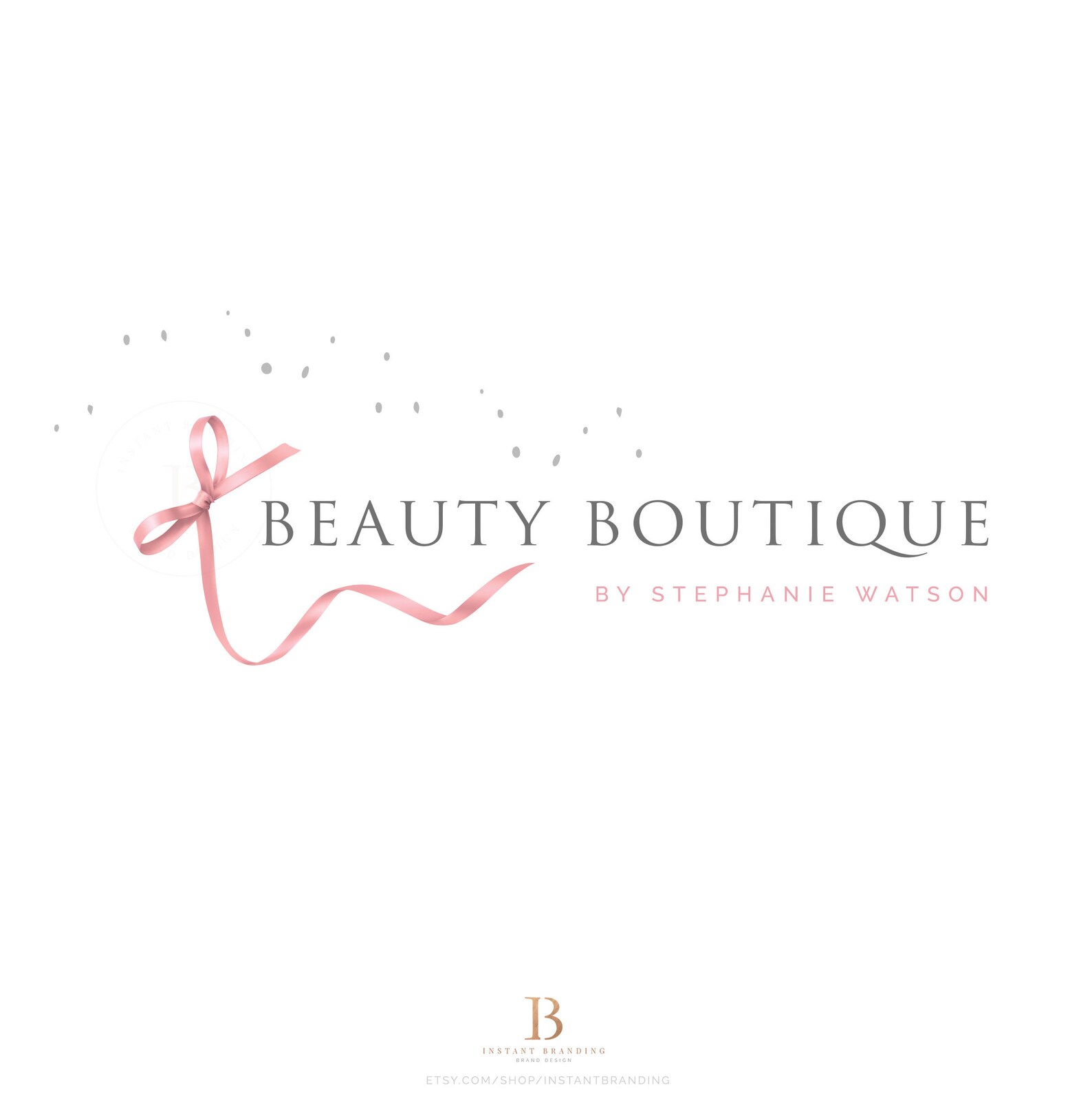 INSTANT DOWNLOAD, Boutique Logo, Pink Ribbon Logo, Photography Logo