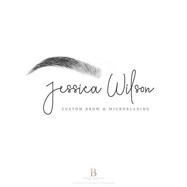 INSTANT DOWNLOAD, Brow Logo Design, Eyebrow Logo, Makeup Artist Logo, Microblading Logo,Makeup logo, Signature Logo, Beauty Logo