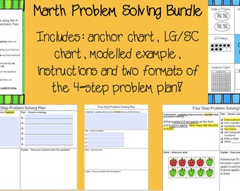 problem solving anchor chart EDITABLE Math Problem Solving Bundle