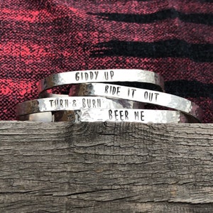 Stamped Sterling Silver Cuff; Custom Stamped Bracelet; Silver Stamped Cuff; Personalized Silver Cuff; Stamped Bracelet