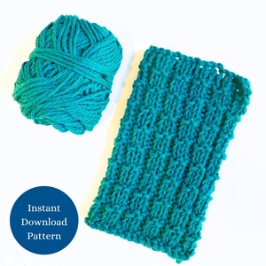 Tiny Squares Easy Dishcloth Knitting Pattern For Beginners
