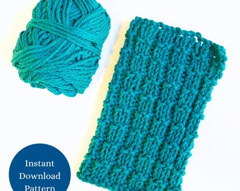 Tiny Squares Easy Dishcloth Knitting Pattern For Beginners