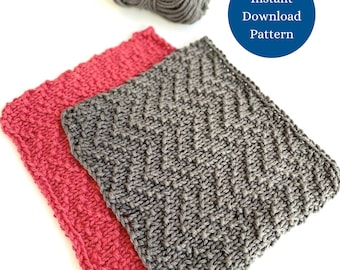 Dainty Zig Zag Dishcloth Easy Knitting Pattern For Beginners