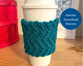 Zigzag Mug Cozy Easy Knitting Pattern For Beginners