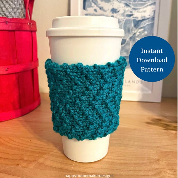 Zigzag Mug Cozy Easy Knitting Pattern For Beginners