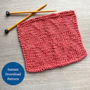 Chevron Easy Dishcloth Knitting Pattern For Beginners