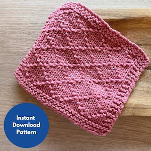 Chloe Dishcloth Knitting Pattern / Easy Dishcloth Knitting Pattern