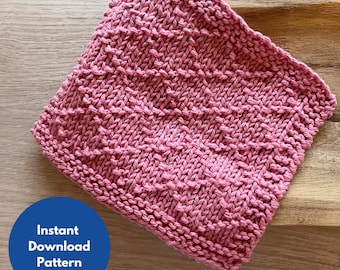 Chloe Dishcloth Knitting Pattern: Beginner Friendly (PDF Pattern)