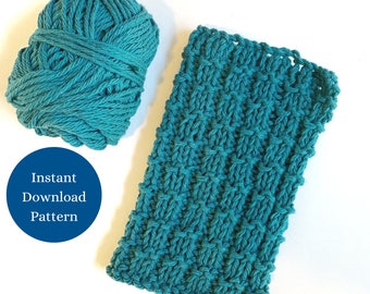 Tiny Squares Easy Dishcloth Knitting Pattern For Beginners