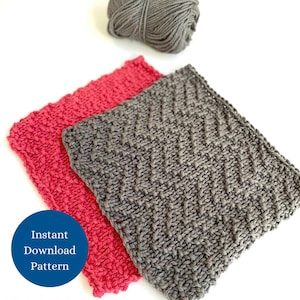 Dainty Zig Zag Dishcloth Easy Knitting Pattern For Beginners