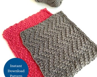 Dainty Zig Zag Dishcloth Easy Knitting Pattern For Beginners