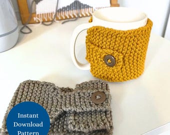 Basic Mug Cozy Knit Pattern - Easy Knitting Pattern