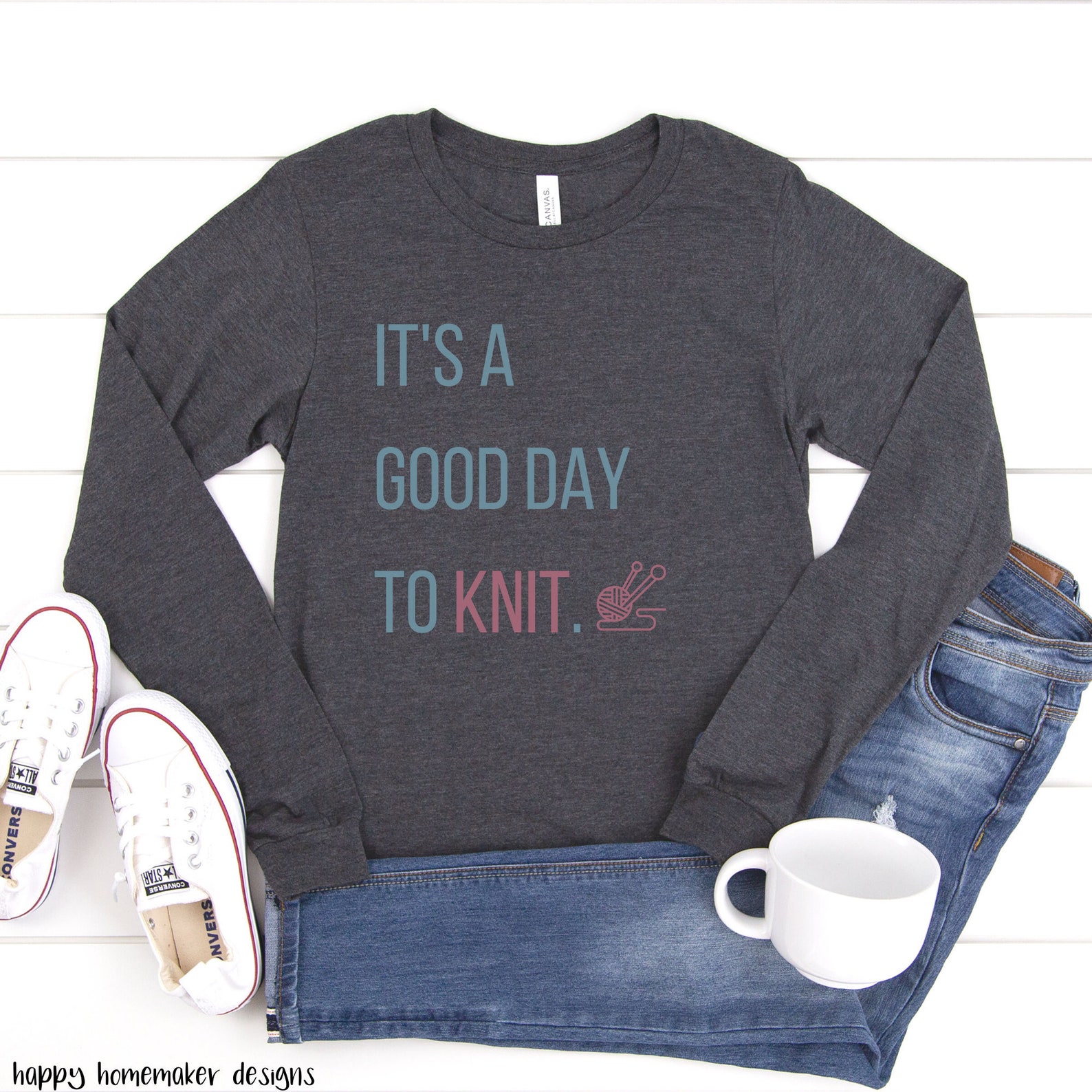 life is good knitting shirt