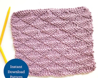 Triangles Easy Dishcloth Knitting Pattern For Beginners