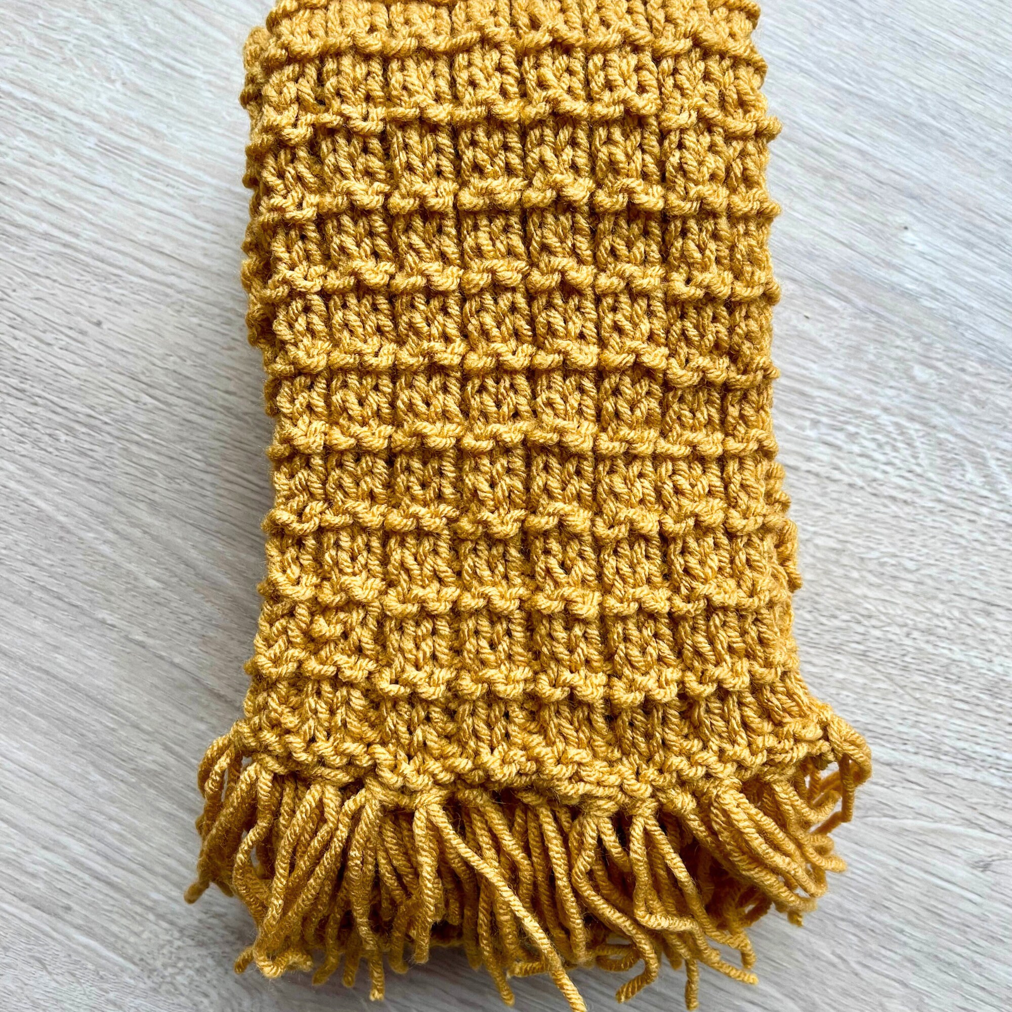 Marigold Scarf Easy Knitting Pattern, Fall + Winter