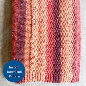 Raspberry Truffle Blanket Knitting Pattern, Knit Throw Pattern,  Knit Blanket Pattern, Beginner Friendly Knitting Blanket Pattern, Chunky