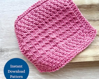 Modèle de tricot de lavette genévrier : tricot facile pour débutant (modèle PDF)