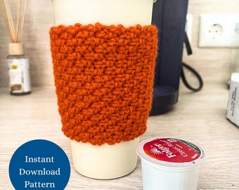 Autumn Coffee Mug Cozy Knitting Pattern: Easy Beginner Project (PDF Pattern)