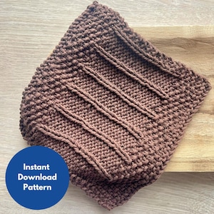 Mocha Dishcloth Knitting Pattern