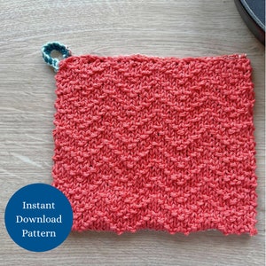 Easy Chevron Pot Holder Knitting Pattern For Beginners