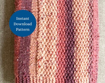 Raspberry Truffle Blanket Knitting Pattern, Knit Throw Pattern,  Knit Blanket Pattern, Beginner Friendly Knitting Blanket Pattern, Chunky