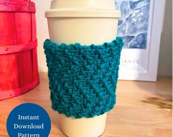 Zigzag Mug Cozy Easy Knitting Pattern For Beginners