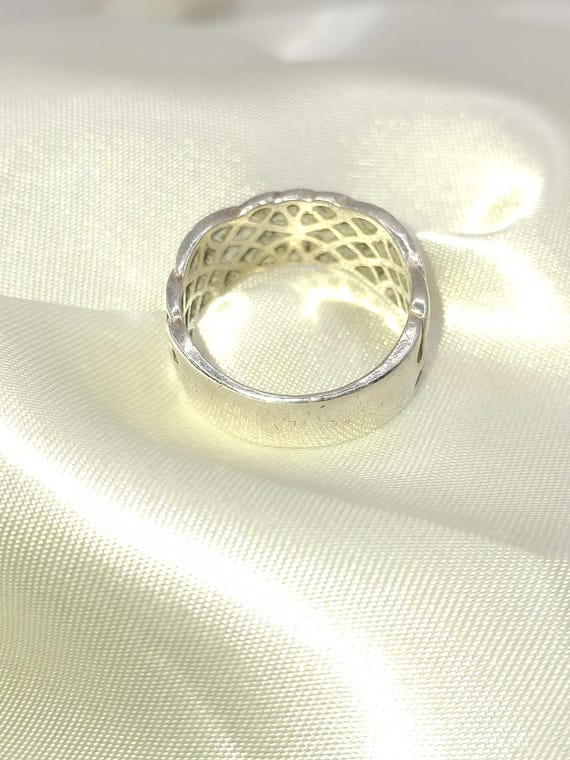 Vintage 925 Sterling Silver Celtic Style Ring Uk Size X - Etsy