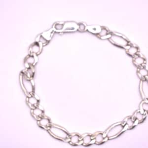 vintage 925 sterling silver Figaro bracelet