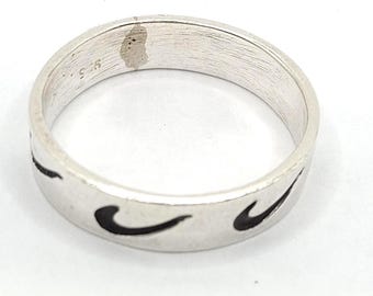 Nike Bootleg Silver925 Ring 16.5号 Swoosh Jual Cincin Fashion