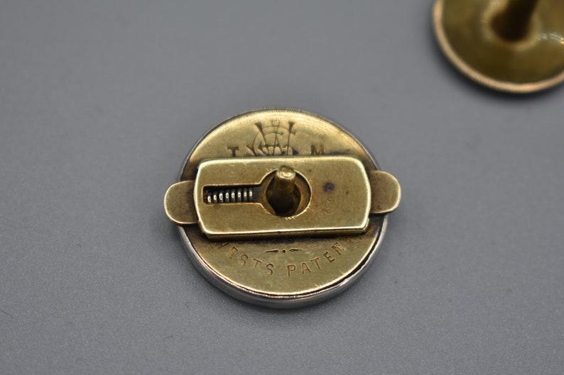 Vintage West's Patent Spring Loaded Cufflinks Etched - Etsy
