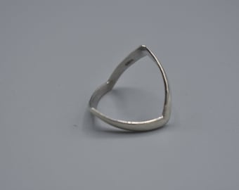 vintage 925 sterling silver double wishbone ring size S