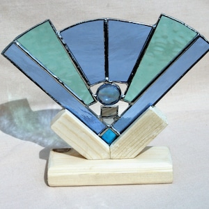 Art Deco Window Sill Suncatchers, Glass Decoration, Stained Glass, Window Decoration