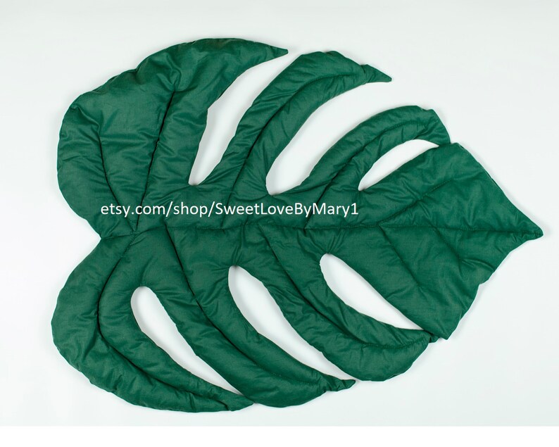 MONSTERA Leaf Rug for Nursery and Home Decoration. Click for Etsy