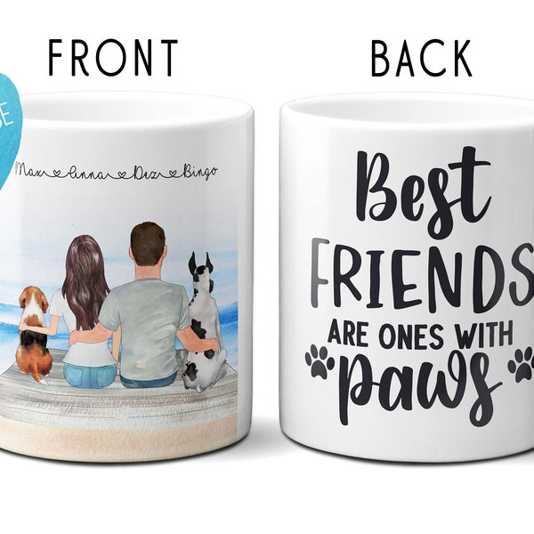 11 oz Mug BFF Dog Cat Dad Mum Custom Unique Gift Personalised Name Love Pets