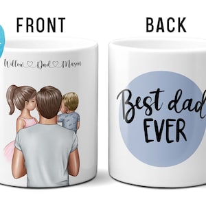 11 oz Mug BFF Dad Son Daughter Child Baby Custom Unique Gift Personalised Father's Day Gift Best Dad Ever