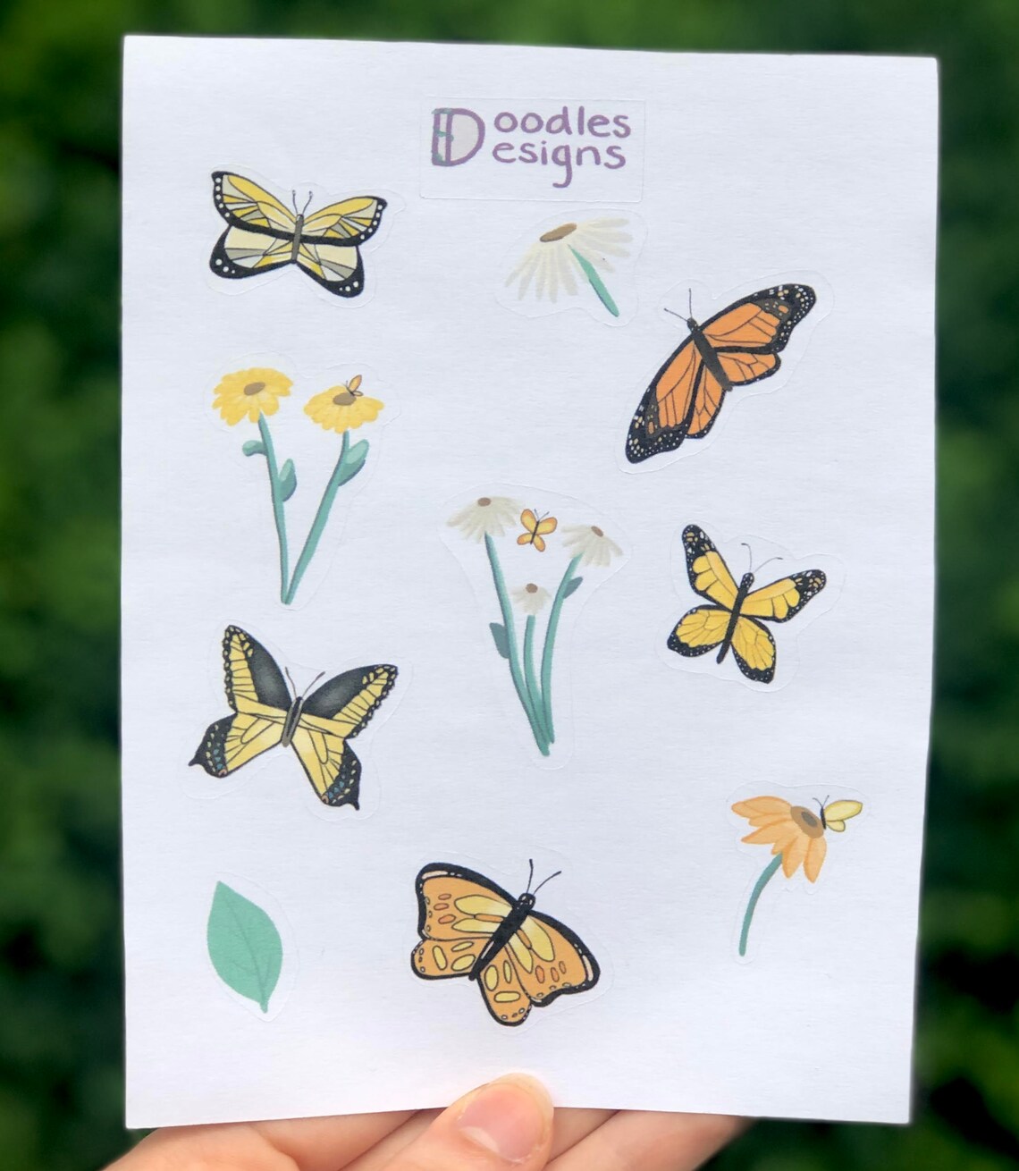 Butterfly Sticker Sheetbutterfly Bullet Journal Sticker Etsy