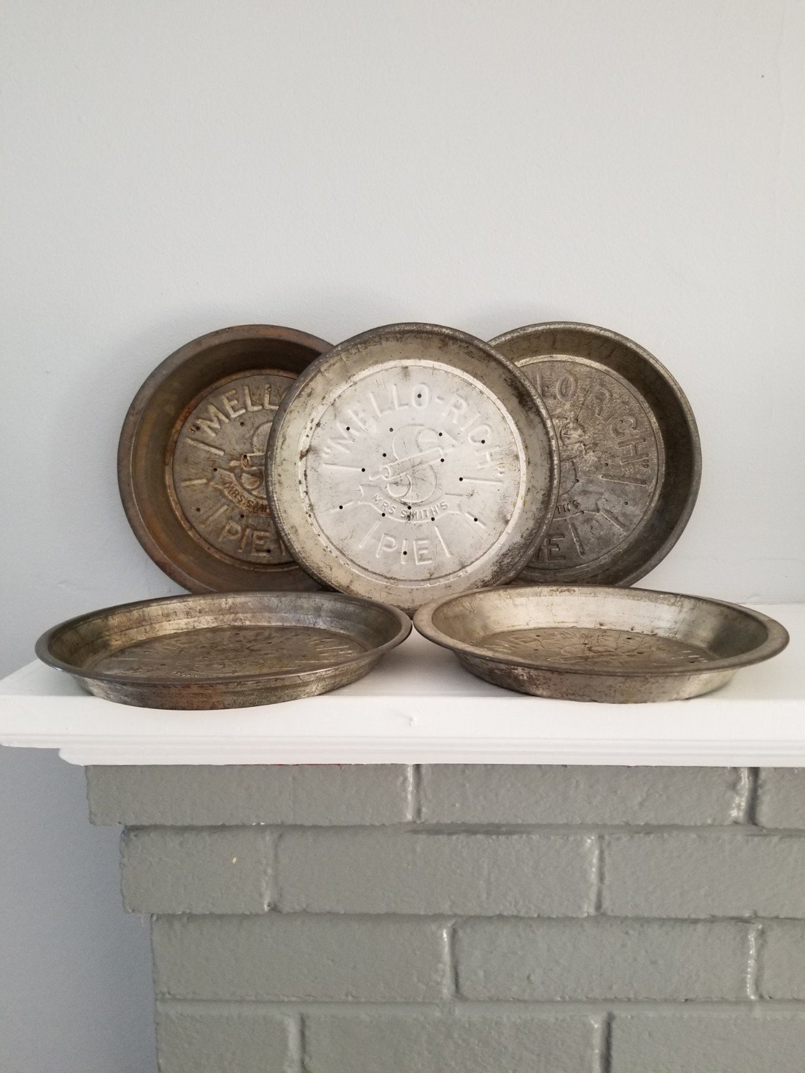Vintage MelloRich Pie Tin by Mrs. Smith's Set of 5 Etsy