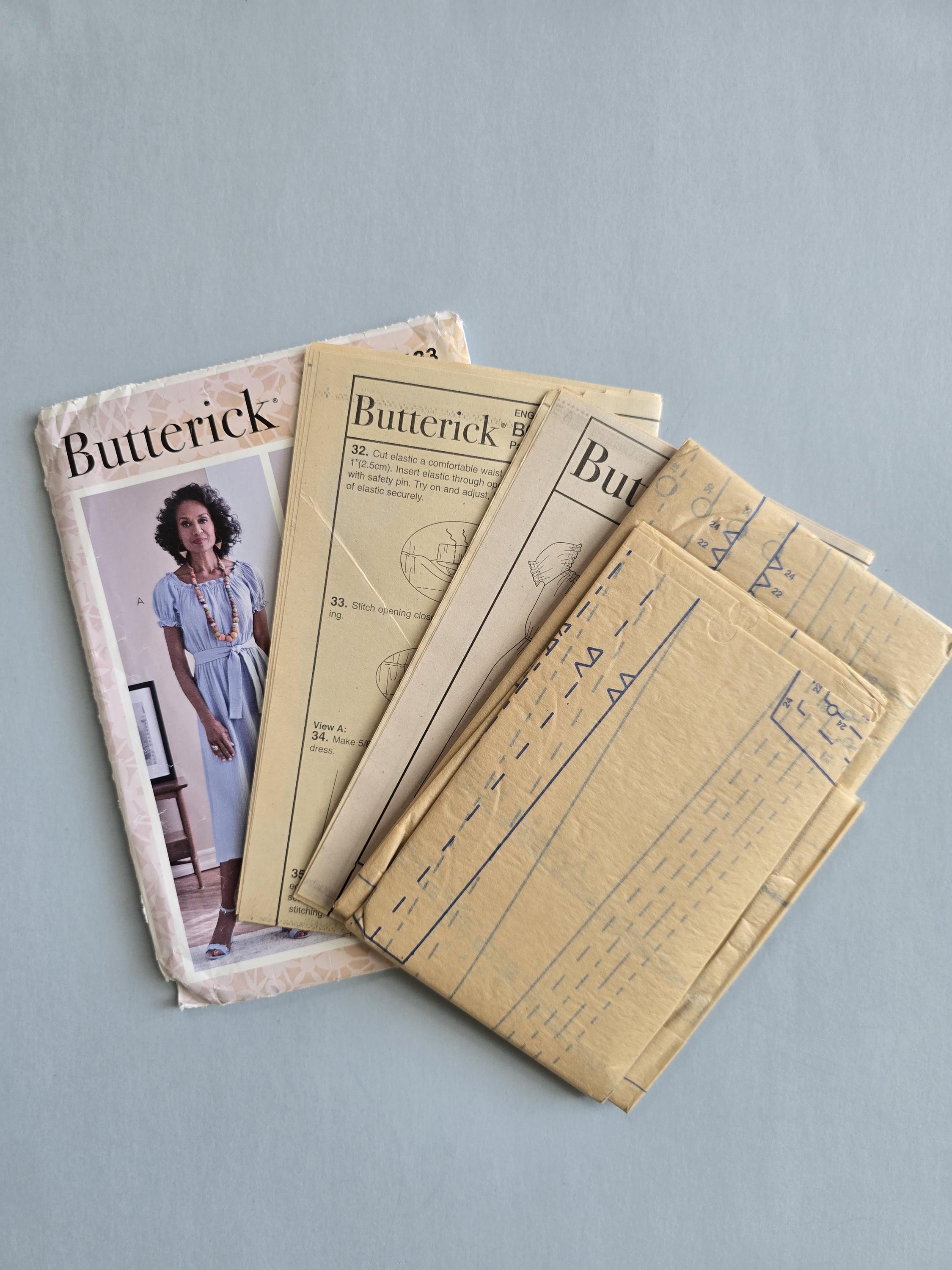 Butterick Women's Dress and Sash Pattern R10633 UNCUT - Etsy