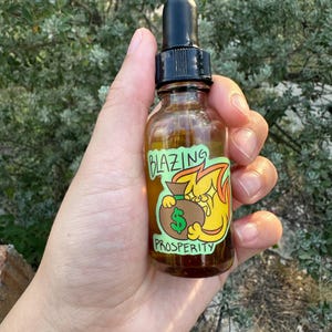 Blazing Prosperity: Money oil, Ritual oil, Money ritual oil, Money Manifestation, Money Spell, Money Magick, witch, witchcraft