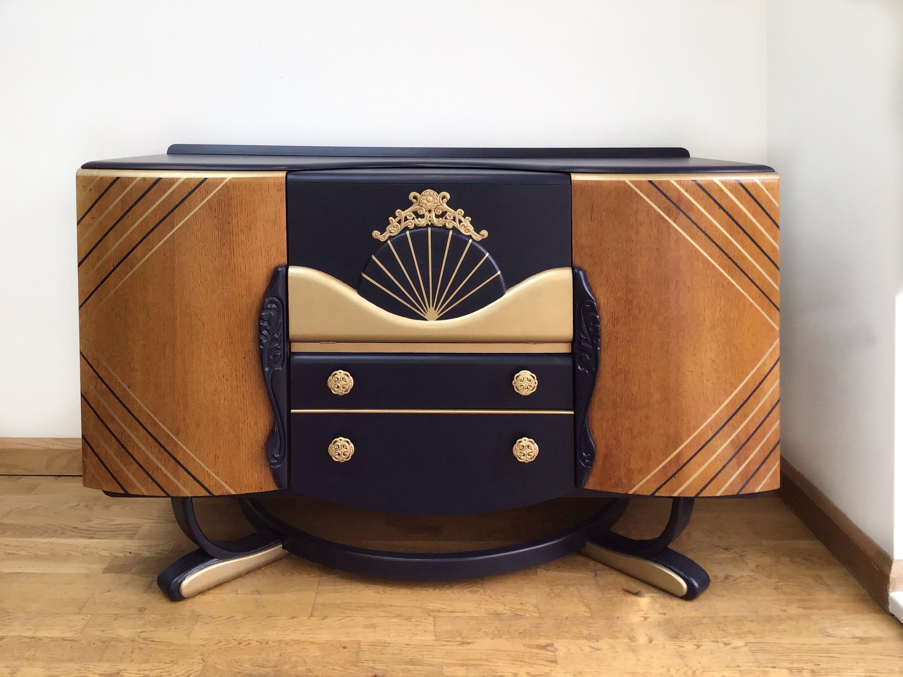 Upcycled art deco sideboard deals
