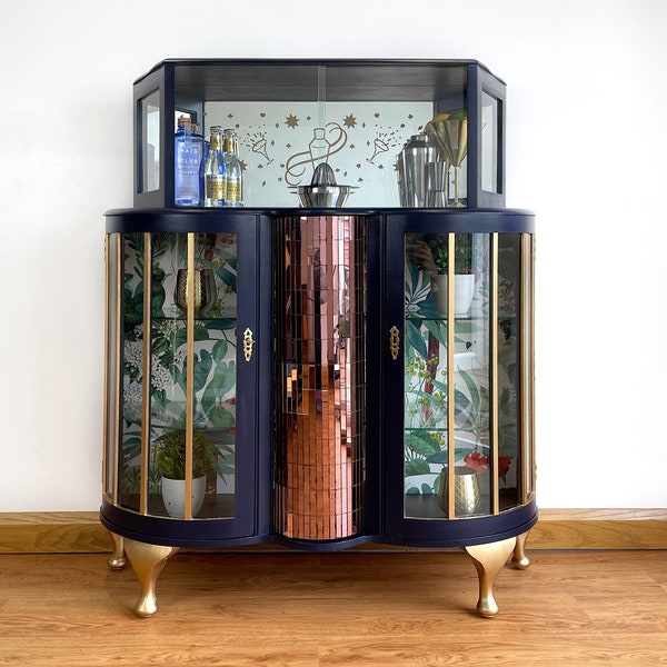 Upcycled Furniture Jazz Art Deco Cocktail Cabinet Gin Bar