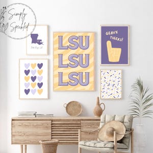 LSU Dorm Decor: Louisiana State University Art Prints, Set of 12