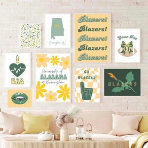 UAB Blazers Art Prints: Birmingham School Decor