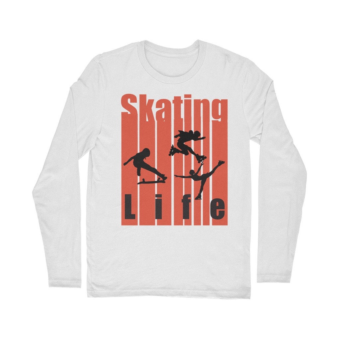 Skating Classic Long Sleeve TShirt Etsy