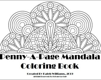 Printable Mandala Coloring Book(JPG/PDF)100pg