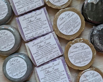 Clearance Grass-fed beef tallow bar soap, multiple scents. End cuts, oddly shaped, and short stock. Clearance and discount beef tallow soap