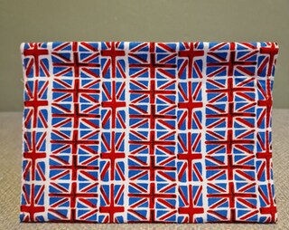 Borsa Per La Spesa In Cotone 100% - Grande 50x40 Cm - Manici Lunghi 30 Cm - Design Union Jack