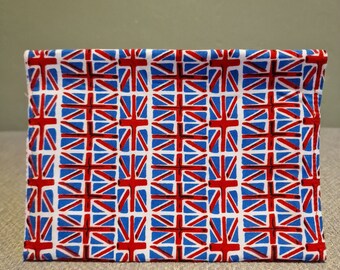 Borsa Per La Spesa In Cotone 100% - Grande 50x40 Cm - Manici Lunghi 30 Cm - Design Union Jack