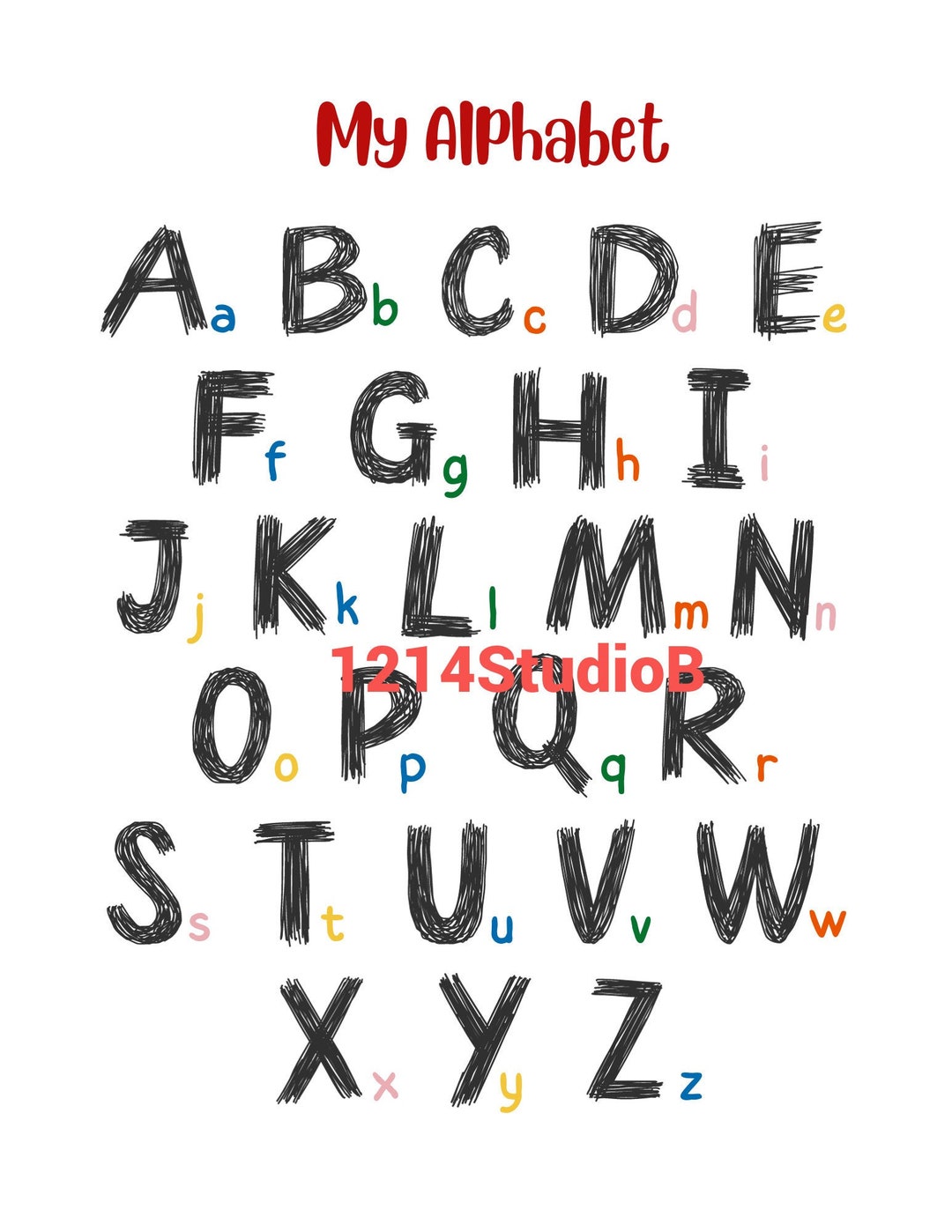  Digital Printable Child ABC Alphabet Learning Writing 8.5x11 - Etsy Bildidee 