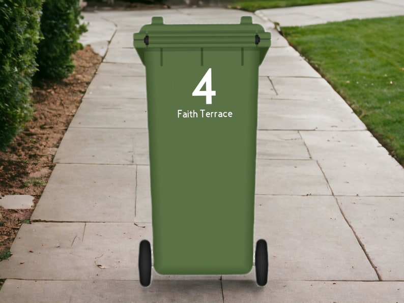 Personalised Wheelie Bin Vinyl Decal Sticker Etsy